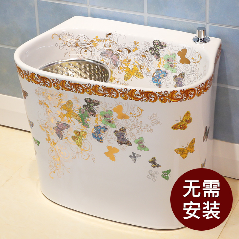 M letters birds balcony art contracted to wash the mop pool mop pool mop basin bathroom large ceramic mop pool