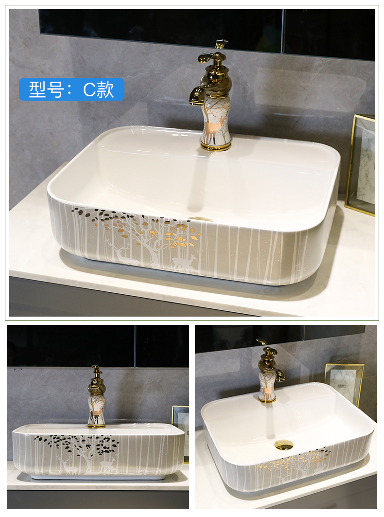 The stage basin sink single household basin basin in northern wind art ceramic lavabo toilet lavatory