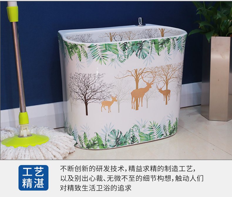 The balcony mop pool ceramic mop pool large mop pool of home use mop pool toilet basin to wash The mop