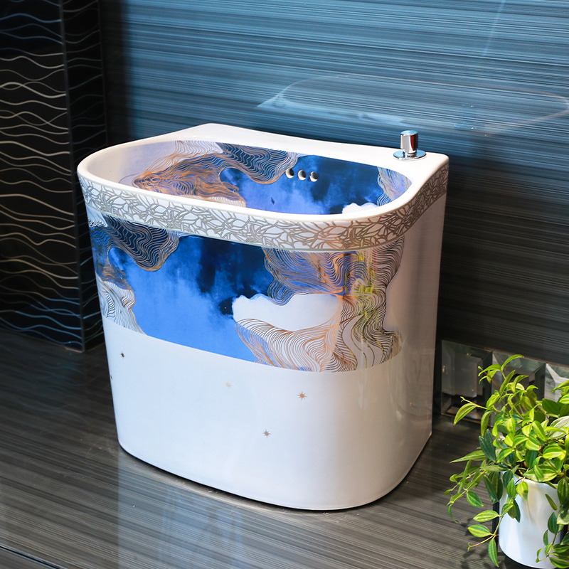 M letters birds for wash the mop pool to toilet basin high balcony floor mop pool ceramic household mop pool size