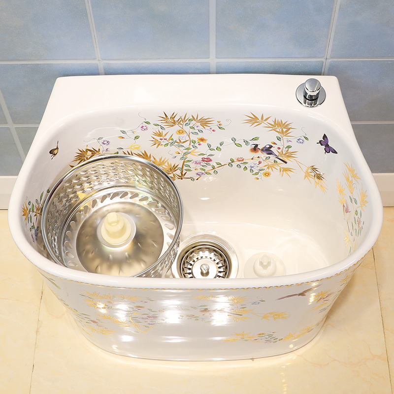 M letters birds ceramic mop pool balcony mop pool mop pool wash to mop floor mop basin bathroom large double drive
