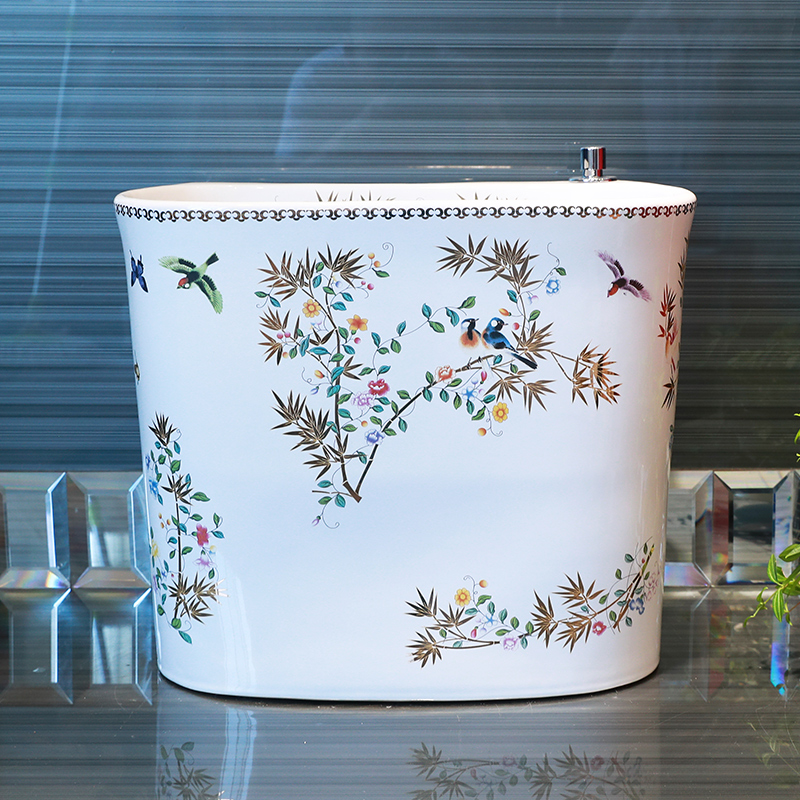 M letters birds mop pool ceramic mop pool balcony household cleaning mop basin bathroom sink large toilet