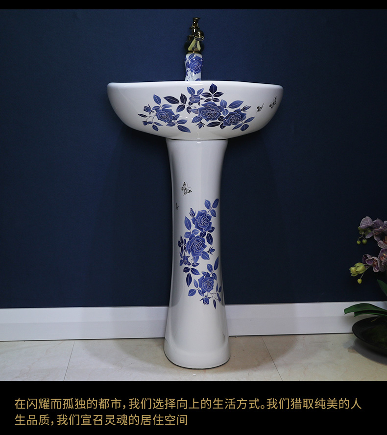 M letters birds balcony pillar lavabo basin toilet ceramic lavatory basin basin floor type household