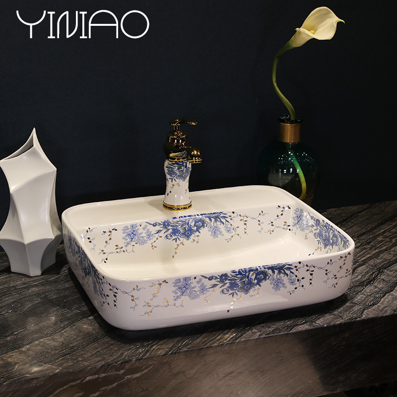 The stage basin circular lavatory household ceramics European art basin basin toilet lavabo, continental basin