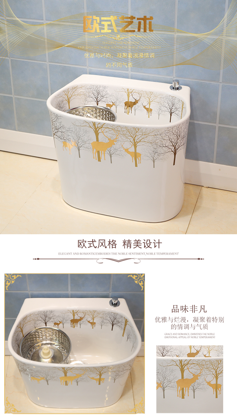 M letters birds double drive home floor mop pool balcony ceramic mop pool rotary toilet cleaning bucket trough