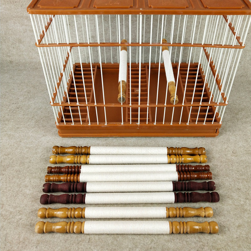 Cotton wire lined upside chin station indigo line 1 5 diameter solid wood bird stand bar bar