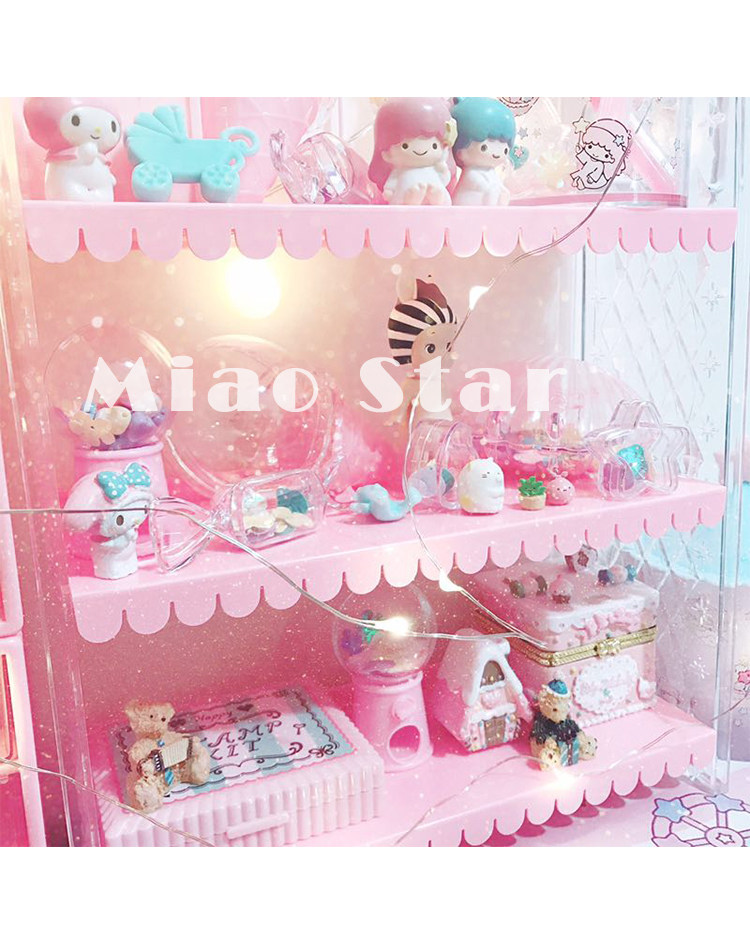 (milk Jun)swimmer soft cute shelf Girl storage petal storage rack girl shelf