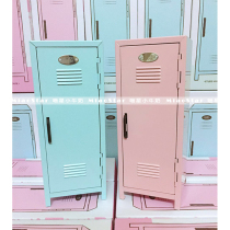 (Milk Jun)Ellie cottage storage small iron cabinet Desktop storage girl storage cabinet Iron small cabinet