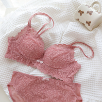 Rose Relief Adolescent Girl Lingerie Lace Soft And Skinny Little Breast Poly up Up Against Drooping Adjusted Bra Suit