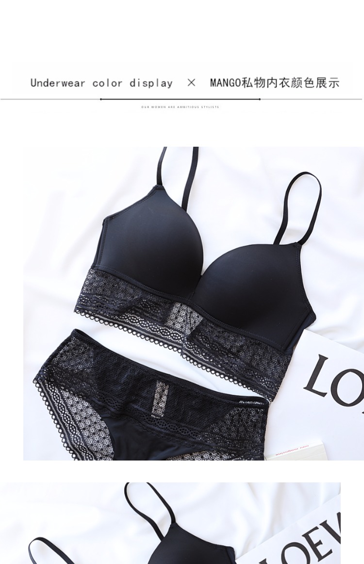Pháp thoải mái Không có vòng thép mỏng Cotton thoáng khí Bà Beauty Back Đồ lót Sexy Lace Side Side Dàn Bra - Bộ đồ lót đồ bơi đẹp
