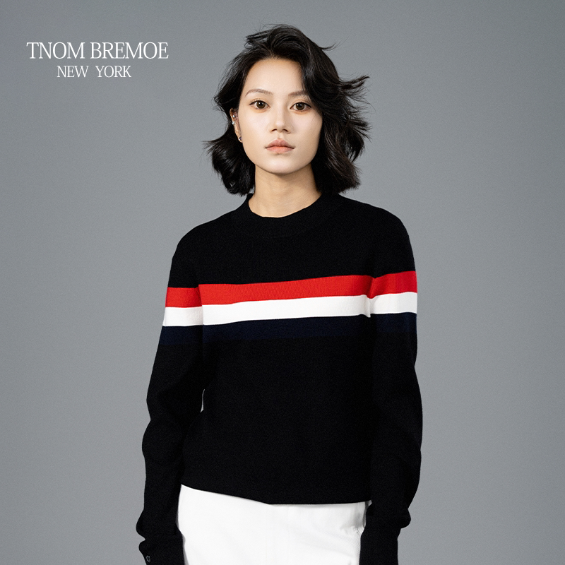 [Tnonbremoe] Unisex Autumn and Winter Round Neck Pullover Regular Knit Sweater Long-Sleeve Knitwear Sweatshirt