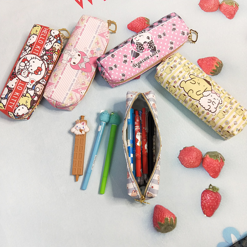 (square pen bag) Cuomo Mimeleti Yugui dog Big ear dog KT budding dog Biko PU containing pen bag