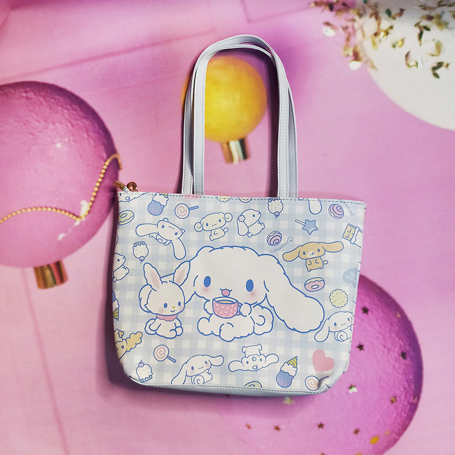 (large number single shoulder bag) Yugui dog small white dog large ear dog PU single shoulder bag