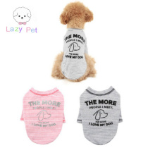 Lazy Pet Korea PA cat and DOG Pet I LOVE MY DOG striped cotton long sleeve T-shirt