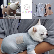 Lazy Pet Korean louisdog cat and dog Pet spring and summer comfort Tencel wool four-legged clothing