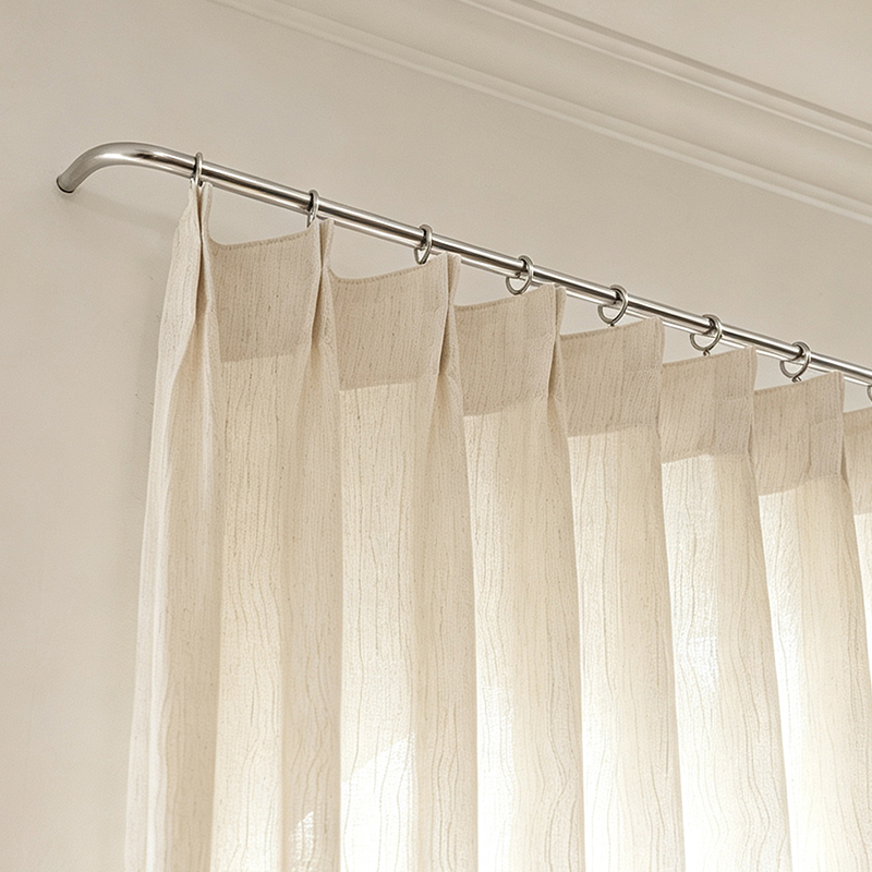 One-Piece Design. Minimalist Style U-Shaped Stainless Steel Roman Rod Curtain Rod, 16mm Diameter, Elegant and High-Quality Metal Rod One-Piece Design. Minimalist Style U-Shaped Stainless Steel Roman Rod Curtain Rod, 16mm Diameter, Elegant and High-Quality Metal Rod