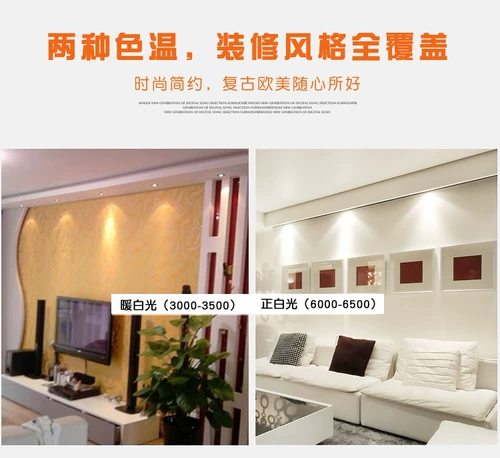 Светодиодный потолочный встраиваемый потолочный светильник для гостиной, 2.5 дюймов, 3W, 9см, 75мм