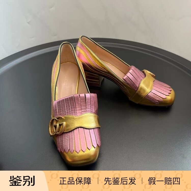 Gucci Gucci Pearlescent Tassel Square Heel Single Shoes Thick Heel Shallow Mouth Women's Shoes Women's Spring and Summer Size 35 Gucci Gucci Pearlescent Tassel Square Heel Single Shoes Thick Heel Shallow Mouth Women's Shoes Women's Spring and Summer Size 35
