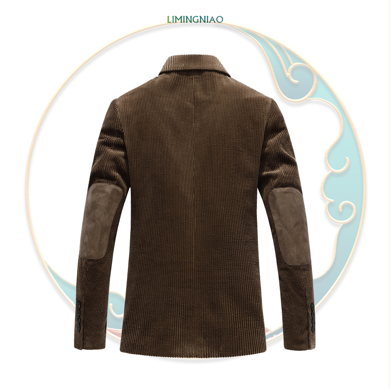Brand Autumn High-End Pure Cotton Corduroy Suit for Men, Business Casual Elbow Patch Single-Breasted Large Size Hunting Jacket Brand Autumn High-End Pure Cotton Corduroy Suit for Men, Business Casual Elbow Patch Single-Breasted Large Size Hunting Jacket