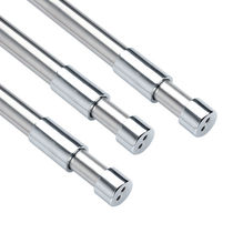  Stainless steel telescopic rod Wardrobe hanging rod thickened adjustable cabinet underwear cabinet hanger through rod punch-free crossbar