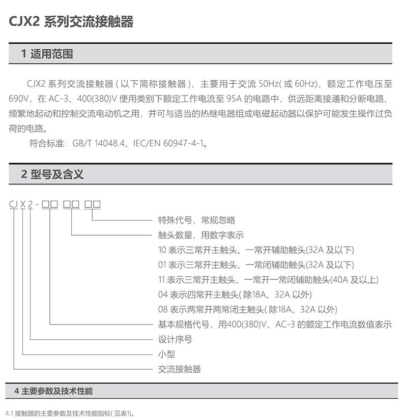 CHINT/̩ CJX2ϵнӴ CJX2-3210 24V 32A 1