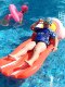 Floating bed adult swimming ring water inflatable floating thickened mesh bed girls' swimming floating chair swimming floating ring clip net floating row