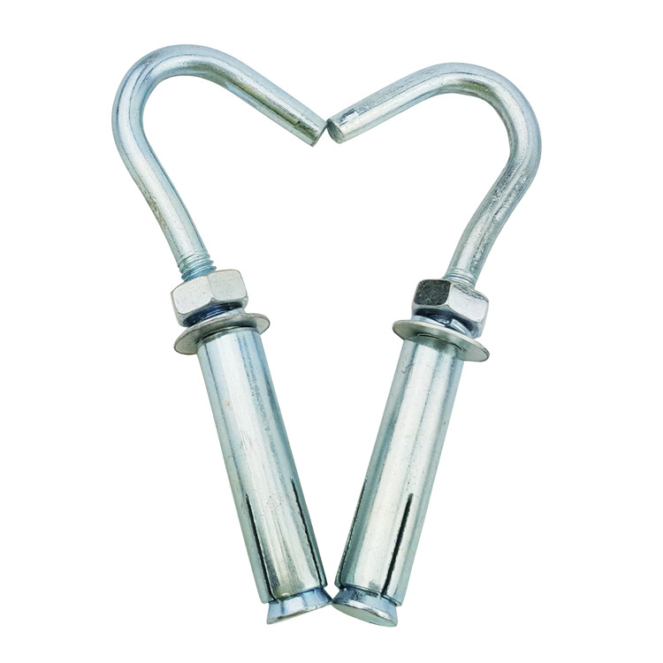 GB Peng expansion hook Galvanized iron Peng expansion hook with hook expansion screw hook Peng expansion bolt M6 chain accessories