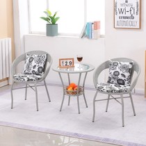 One table two chairs rattan chair combination balcony three-piece simple small coffee table table and chair rattan balcony leisure two chairs four