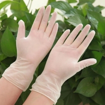 Disposable PVC gloves Food grade protective waterproof oil and dishwashing dishwashing latex rubber beauty transparently thickening