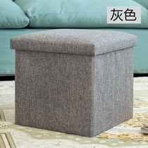 Stool storage box linen storage can sit on human sofa multifunctional boarding chair home sitting adult leather solid wood