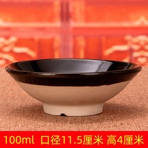 Antique cutlery steamed meat bowls old handmade buckle meat nostalgic old coarse pottery ancient drinking and wine fall wine big bowl steamed button meat