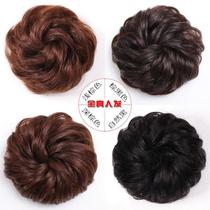 Real-Life hair meatball head curler lady wig rubber band fluffy natural wig Hairband flower bract hair accessories