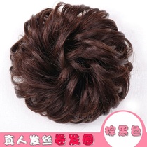 True hair wig female half-ball hair curler Hairband hair accessories fluffy natural buds headdress hair bag wig bun