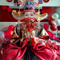 Bridal Ming system for ancient wind Han clothes ancient clothes wedding Chinese style wedding extravaganza Atmospheric Fengguan Walking with a crown hair decoration