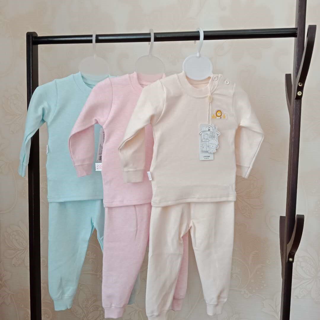 Heart Xin Bao Children's underwear suit thickened cotton sweater 2 sets