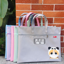 8K double-decker hand painting bag with back 8 open picture book containing painting 8K Painting manuscript Fine art information collection Book collection bag