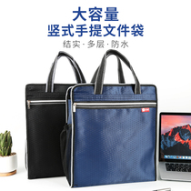 Custom Hand File Bag Large Size Large Capacity Canvas Vertical business accommodating office package Conference briefcase water glass