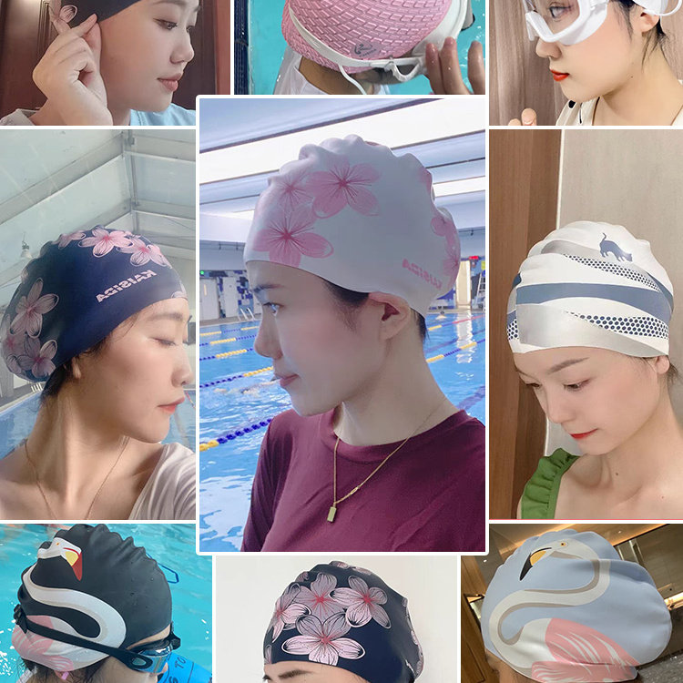 泳帽女防水不勒头长发专用时尚加大号护耳硅胶游泳帽泳镜套装,夏日泳池新宠?🏊♀️-泳帽-淘宝好物网