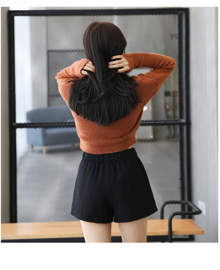 Mùa đông quần short len ​​dày eo cao quần rộng chân đàn hồi eo hoang dã kích thước lớn quần mỏng giày nữ mùa thu và mùa đông mặc thời trang trung niên nữ cao cấp 