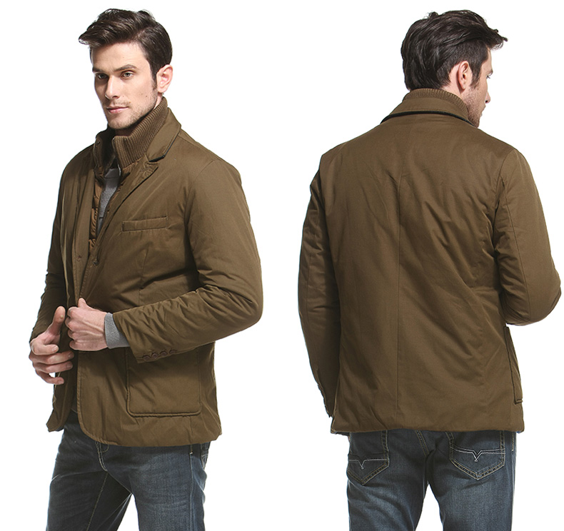 Kama KAMA Winter Men Thời trang Khâu Chủ đề Đan đứng Cổ áo Áo khoác nam Áo khoác nam 2414714 mẫu áo khoác nam đẹp 2021