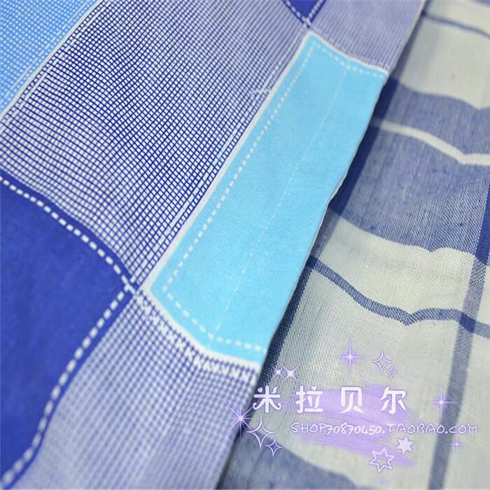 gối bông giá rẻ đơn dày bông gối ký túc xá Ký túc xá kiểu gối màu xanh và trắng - Gối trường hợp gối hơi