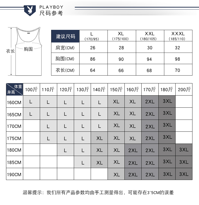 [Ưu đãi đặc biệt] Áo thun nam trẻ trung Tide thoáng khí Playboy V cổ áo không có quần cotton mỏng áo lót 3 dây