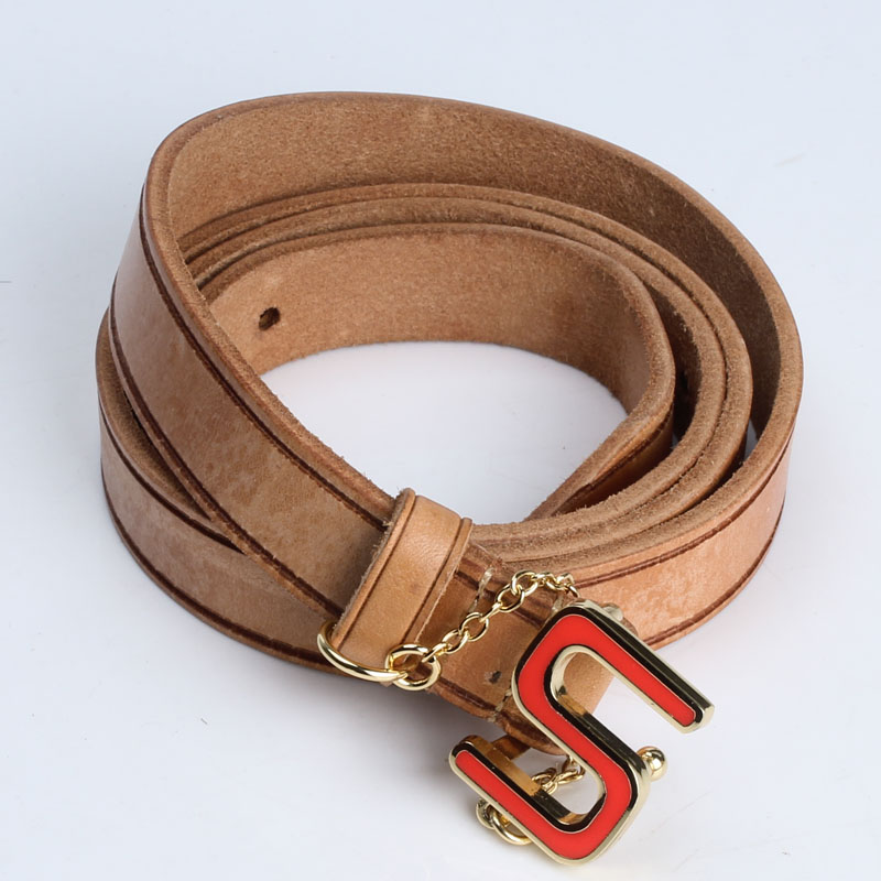 Original retro design top layer cowhide ladies belt small genuine leather sweet belt