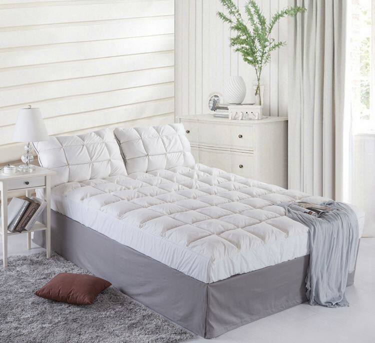 Hilton Hotel Suite Type Down Mattress 90% White Goose Down Mattress Full Goose Down Bed Sheet Quilt Goose Down Mattress