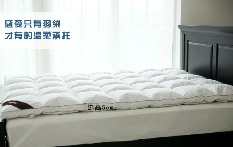 Phòng tiêu chuẩn Hilton 95% ngỗng trắng xuống nệm nệm Mattress 5cm ngỗng xuống nệm - Nệm