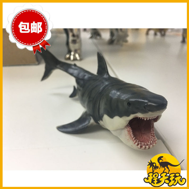 Pnso Dinosaur King Megalodon Batton Shark Growth Companion Model Jurassic Ocean Giant Beast Open Mouth Sea Monster