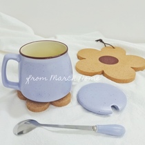 MarchHome macaroon Contrast Breakfast Cup Large Capacity Girls Cute Ceramic Cup Delicate Mug
