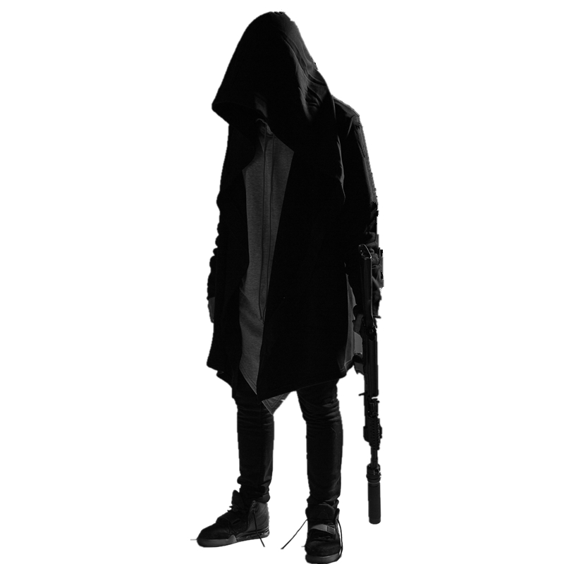 ассасин крид костюм для косплея. мантия убийцы. мантия убийцы. накидка ассасина с капюшоном. черная кофта с большим капюшоном.