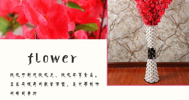 Mô phỏng cành đào hoa anh đào cành hoa mận cành hoa khô hoa trang trí đám cưới phòng khách sàn nhựa hoa - Hoa nhân tạo / Cây / Trái cây lan giả hạc