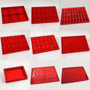 Counter gold display props jewelry storage tray